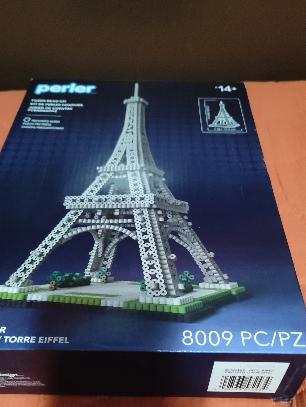 Perler Eiffel Tower Fused Bead Kit - Gray Building Set